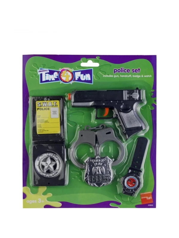 Smiffys Set Policier (arme, Menottes, Insigne Et Montre) – Image 2