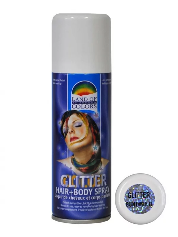 Spray Pailleté Multicolore, Cheveux Et Corps - 125 Ml