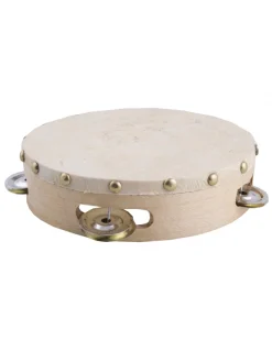 Tambourin Bois Avec Peau - 20 Cm