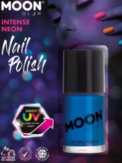 Smiffys Vernis à Ongles UV Néon Bleu Intense - Cosmic Moon