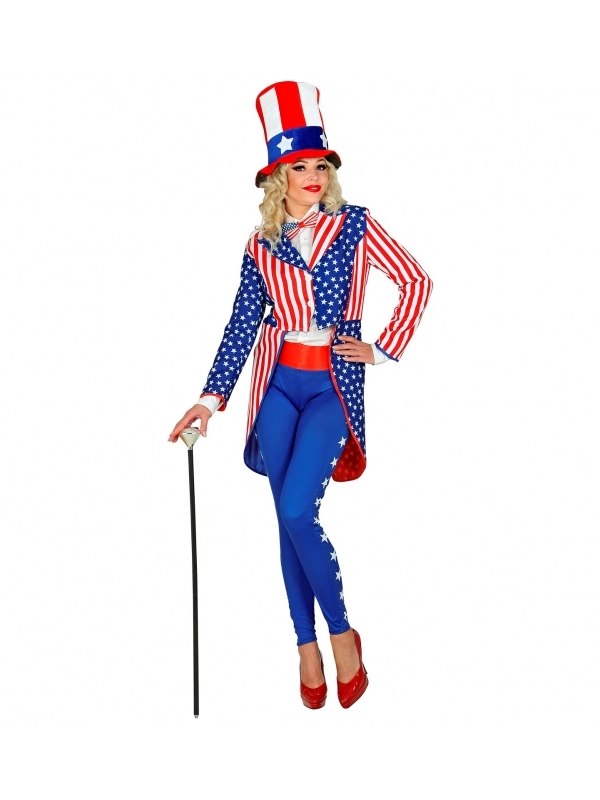 WIDMANN Veste Queue De Pie Femme, Couleurs Drapeau USA – Image 2