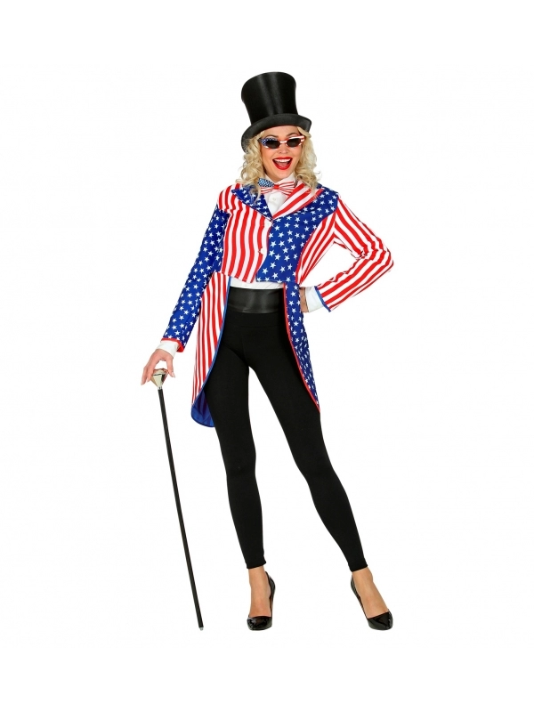 WIDMANN Veste Queue De Pie Femme, Couleurs Drapeau USA – Image 4