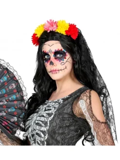 WIDMANN Voile Avec Fleurs Jour Des Morts Femme